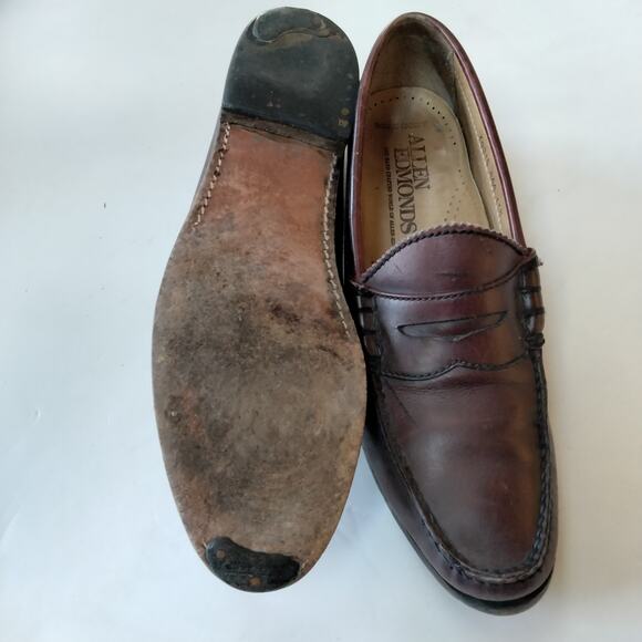 Allen Edmonds Brown Leather Loafers Beaumont Men's Size AAA 11.5 30015 - Picture 8 of 12